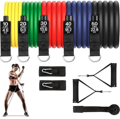 RESISTANCE TUBE SET - ( 11 PCS SET )