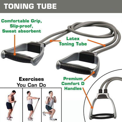 DOUBLE TONING RESISTANCE TUBE FOR EXERCISE MEN | WOMEN