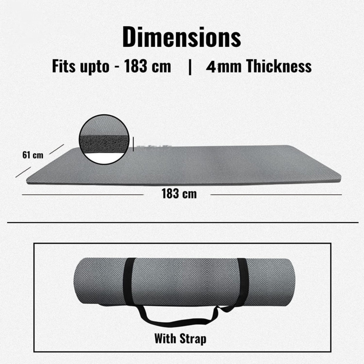 YOGA MAT - HIGHLY DENSE, TOUGH AND ANTI-SLIP