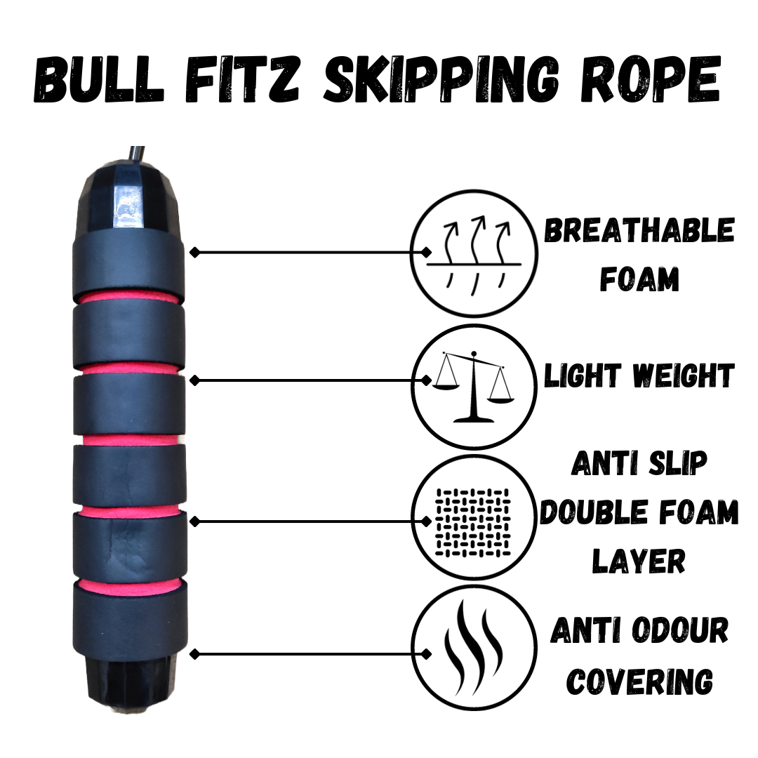 SKIPPING ROPE DOUBLE FOAM HANDLE WITH ADJUSTABLE LENGTH