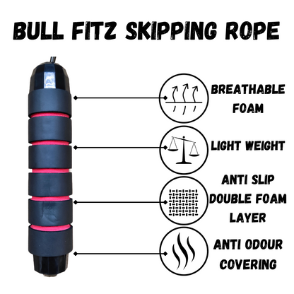 SKIPPING ROPE DOUBLE FOAM HANDLE WITH ADJUSTABLE LENGTH