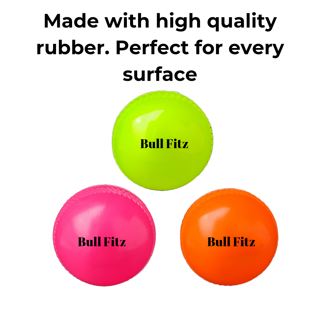 BULL FITZ Cricket Wind Ball (Pack of 6) - Made in India Smooth Cricket Synthetic Ball